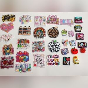 Teacher Flatbacks Beads for Review Planar Teaching Flats Badge Acrylic Keychain